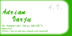 adrian varju business card